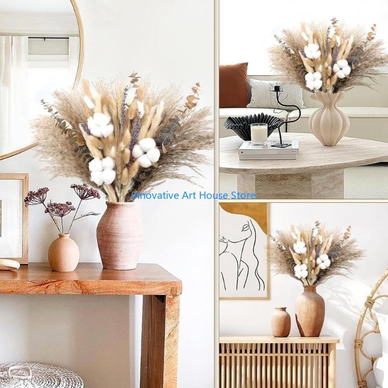 E1PC 86Pcs Handmade Dried Flow - Pampas Grass Decor recension och pris