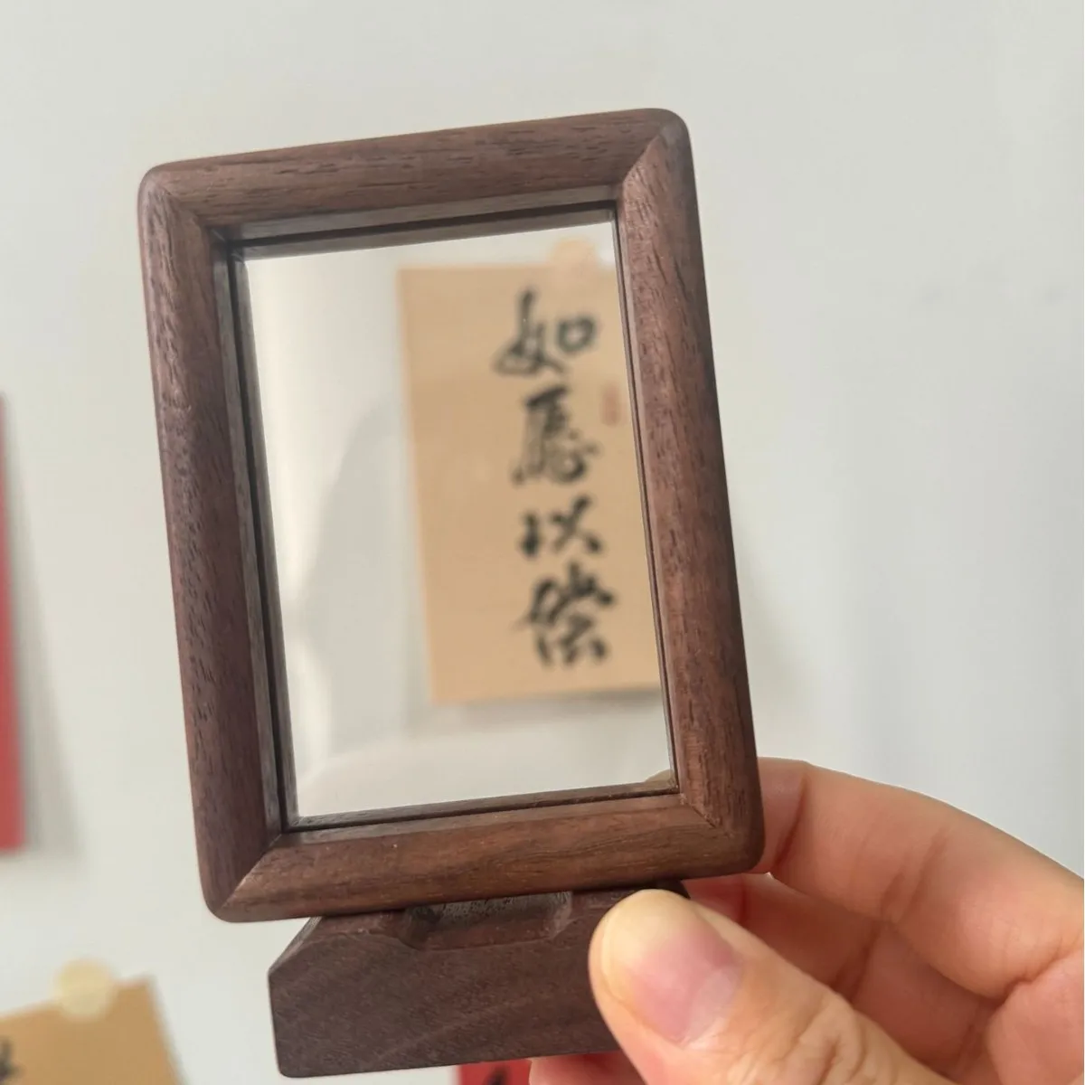 Premium Solid Black Walnut Dou - Bamboo Photo Frame recension och pris
