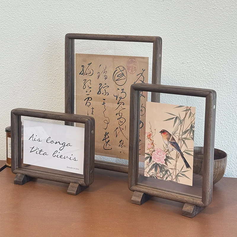 Premium Solid Black Walnut Dou - Bamboo Photo Frame recension och pris